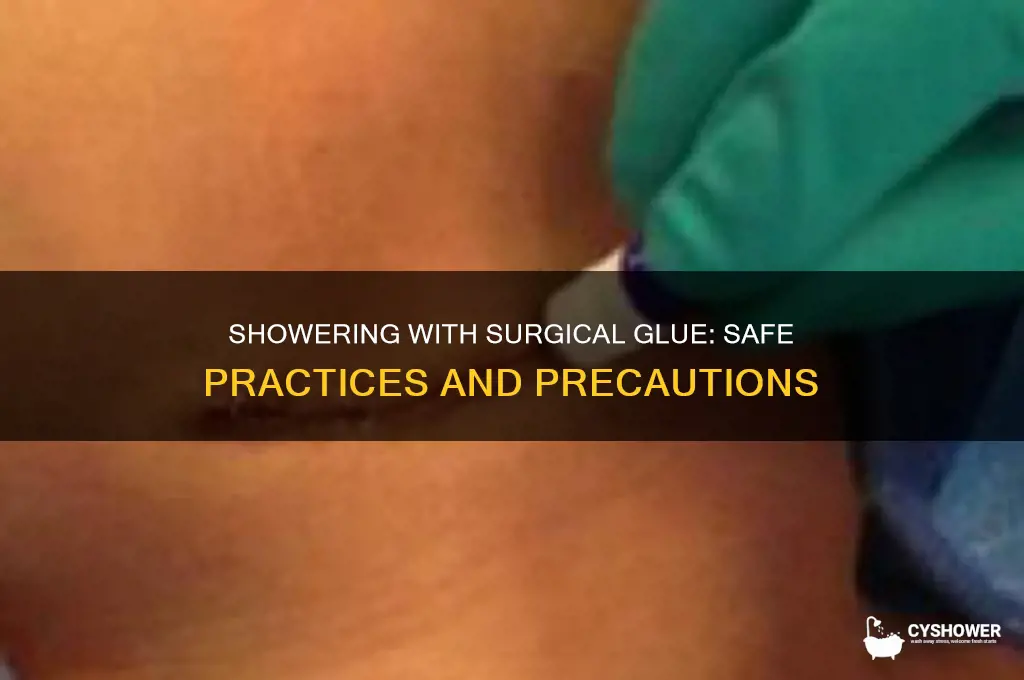 can i take a shower with surgical glue