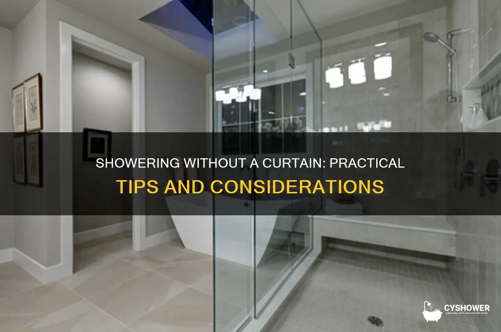 can i take a shower without a shower curtain