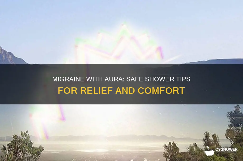 can i take a shower wuth mugraine with aura