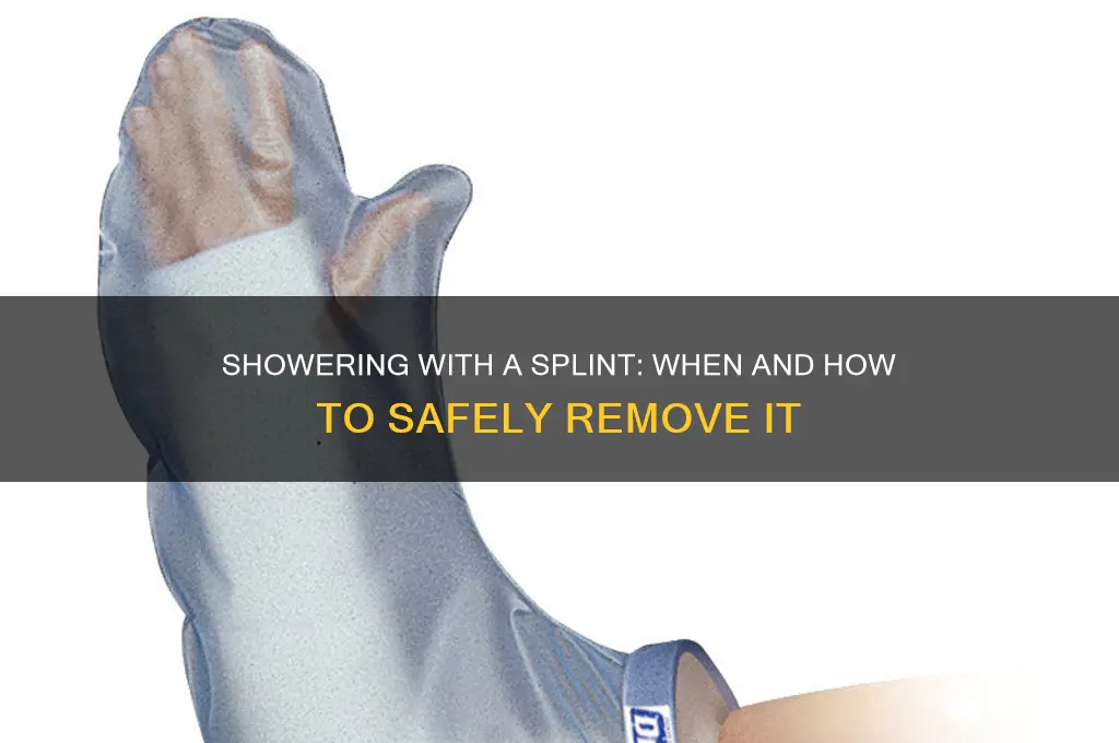 can i take a splint off to shower