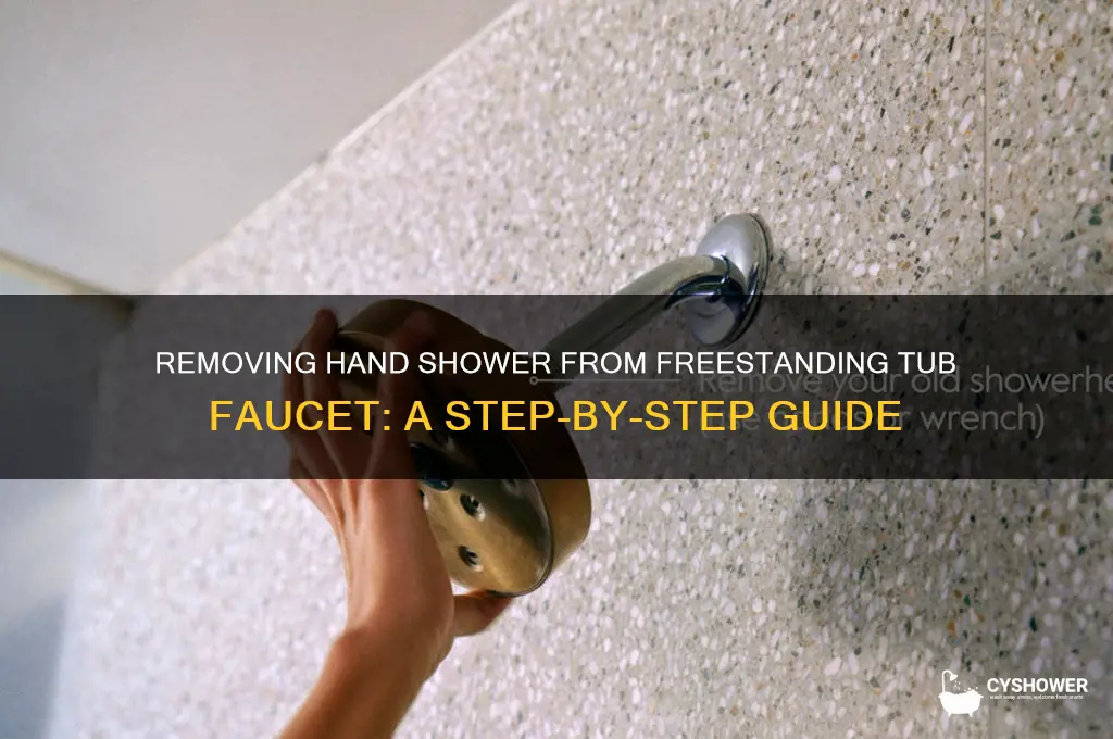 can i take hand shower off freestanding tub faucet