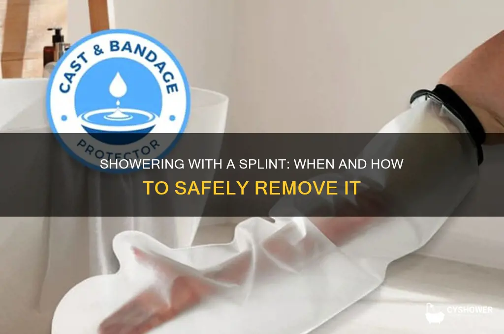 can i take my splint off to shower