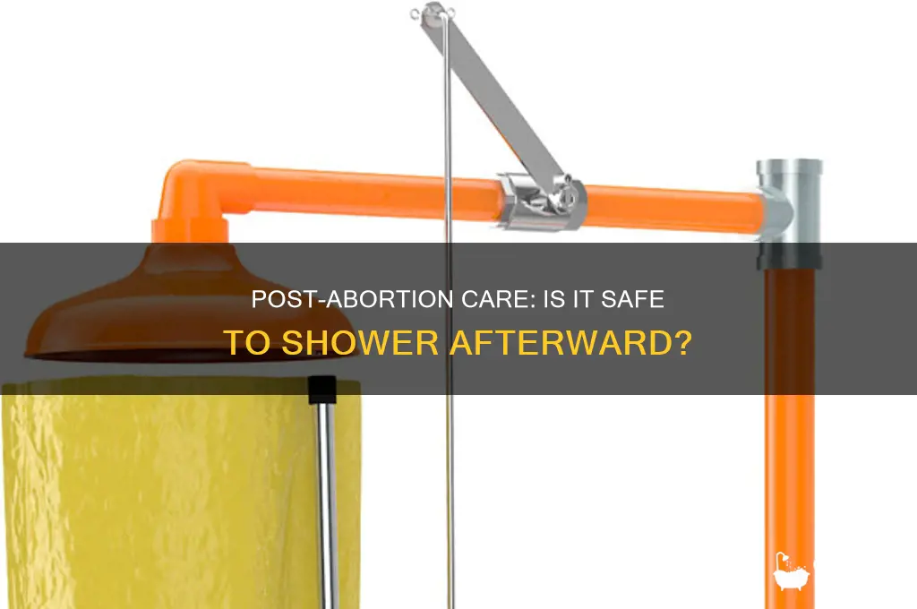 can i take shower after abortion