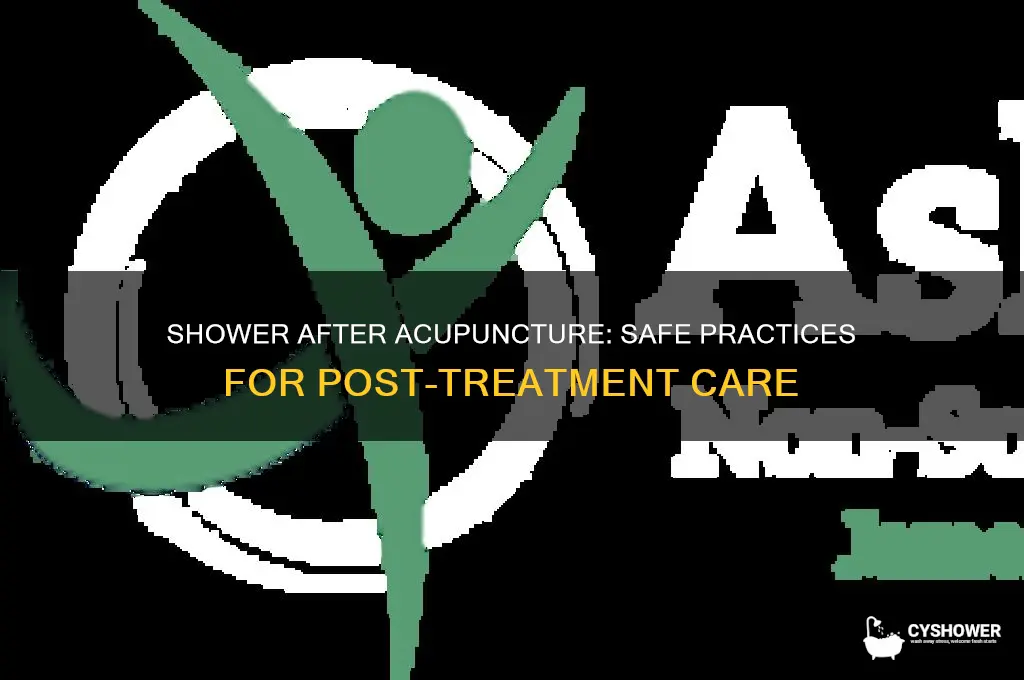 can i take shower after acupuncture