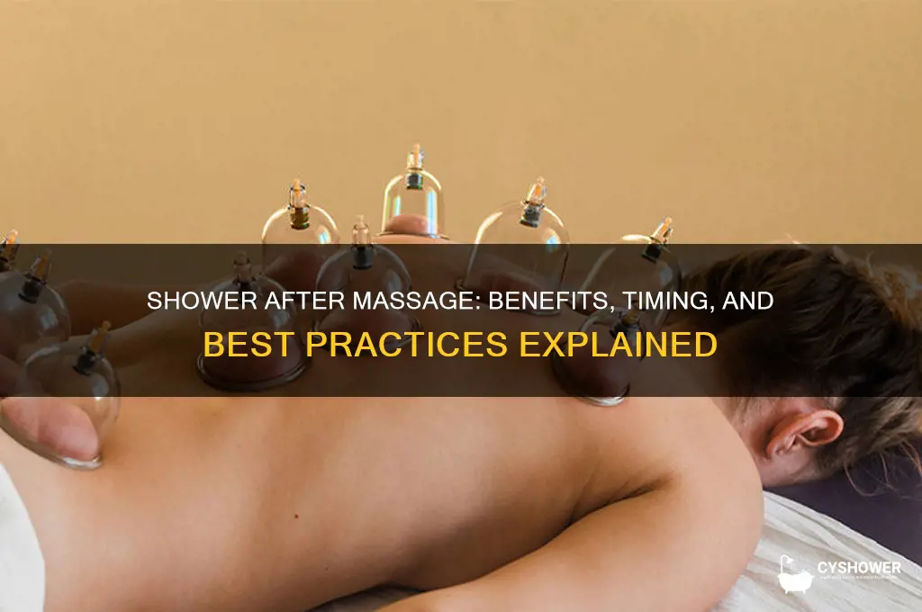 can i take shower after body massage