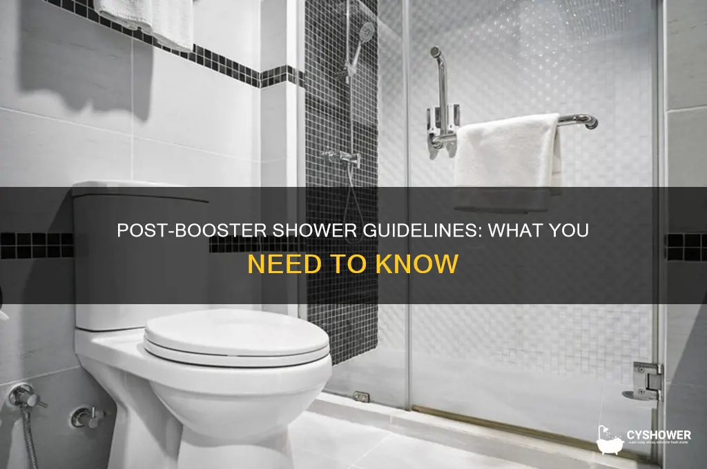 can i take shower after booster