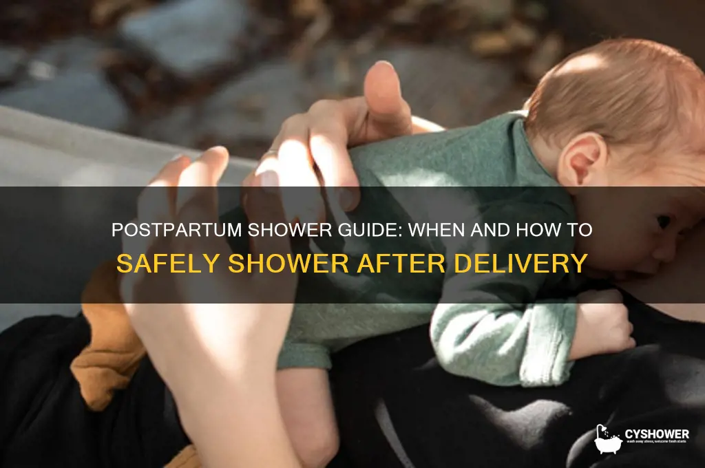 can i take shower after delivery