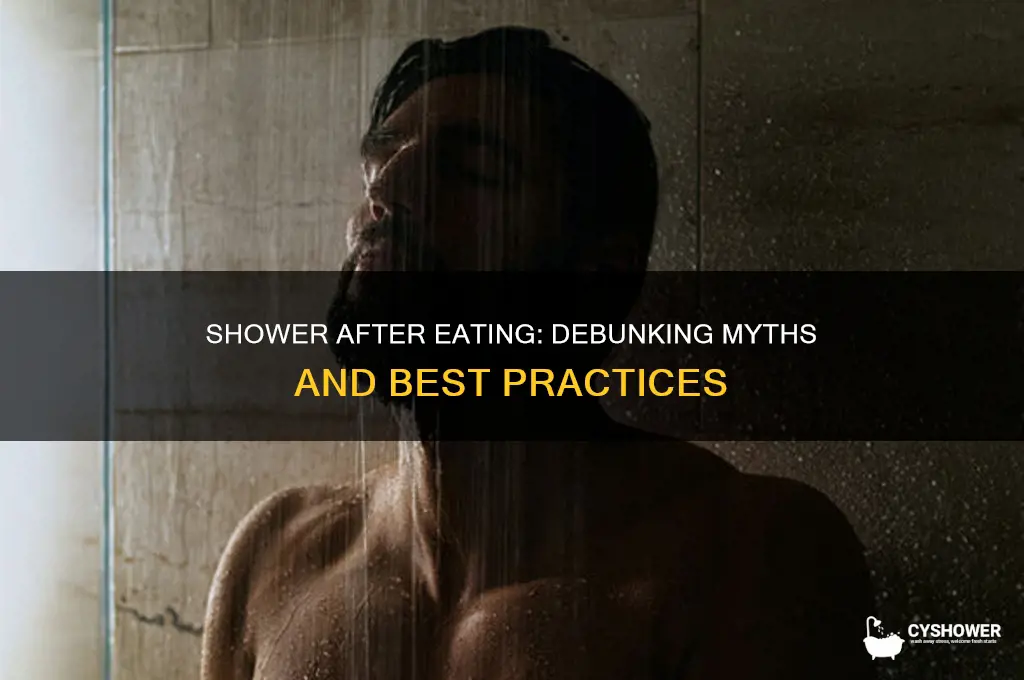 can i take shower after eating