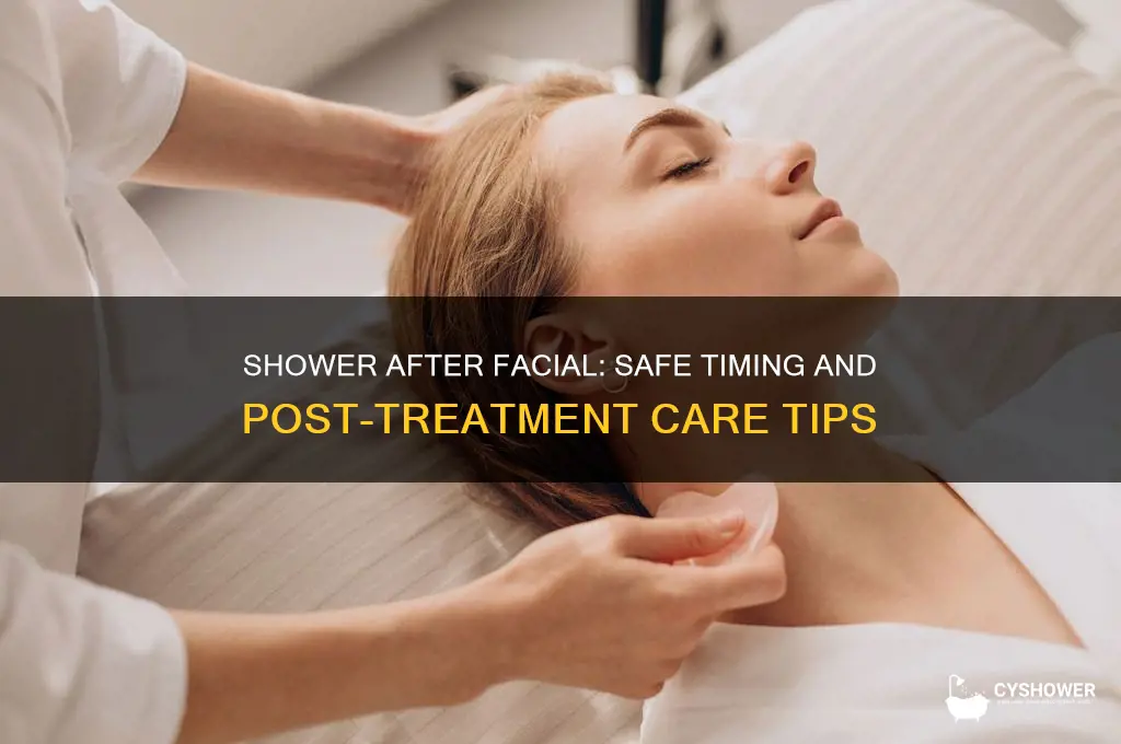can i take shower after facial