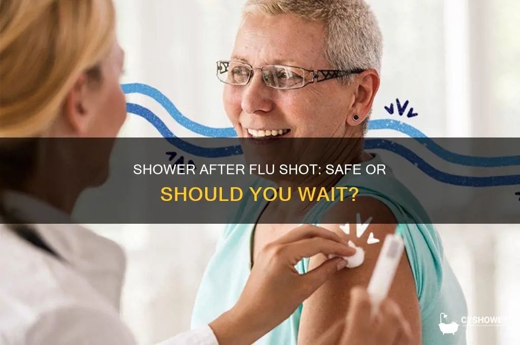 can i take shower after flu shot