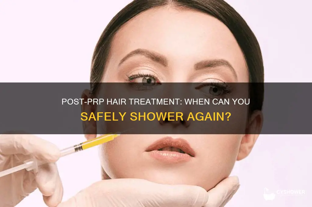 can i take shower after hair prp