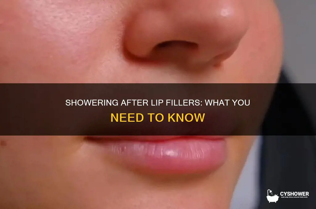 can i take shower after lip filler