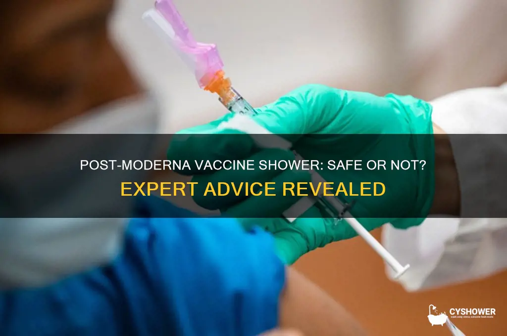 can i take shower after moderna vaccine