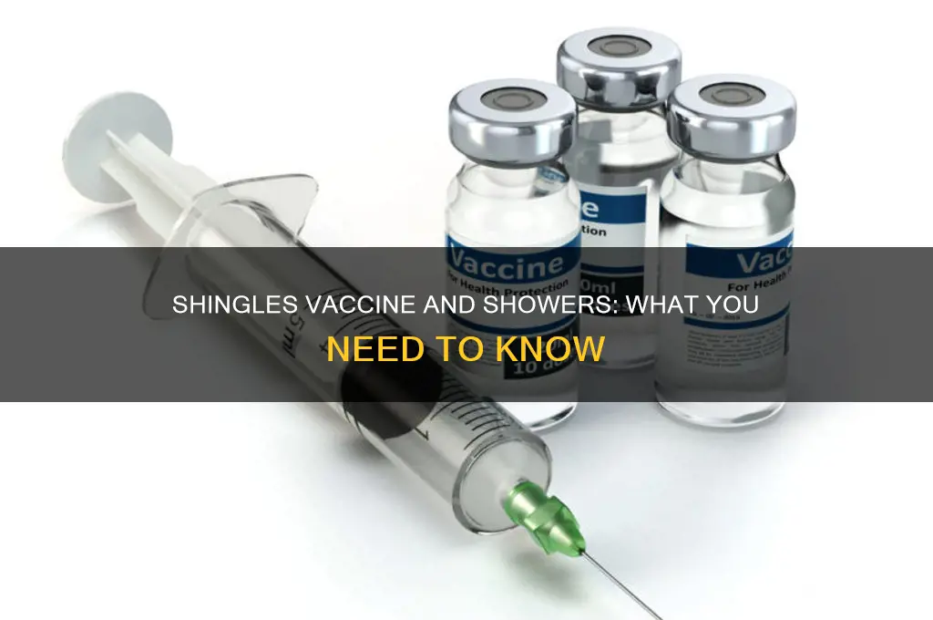 can i take shower after shingles vaccine