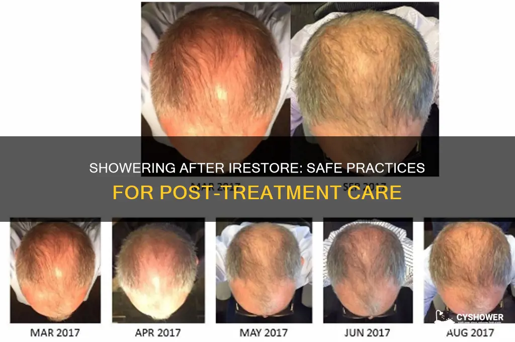can i take shower after using irestore