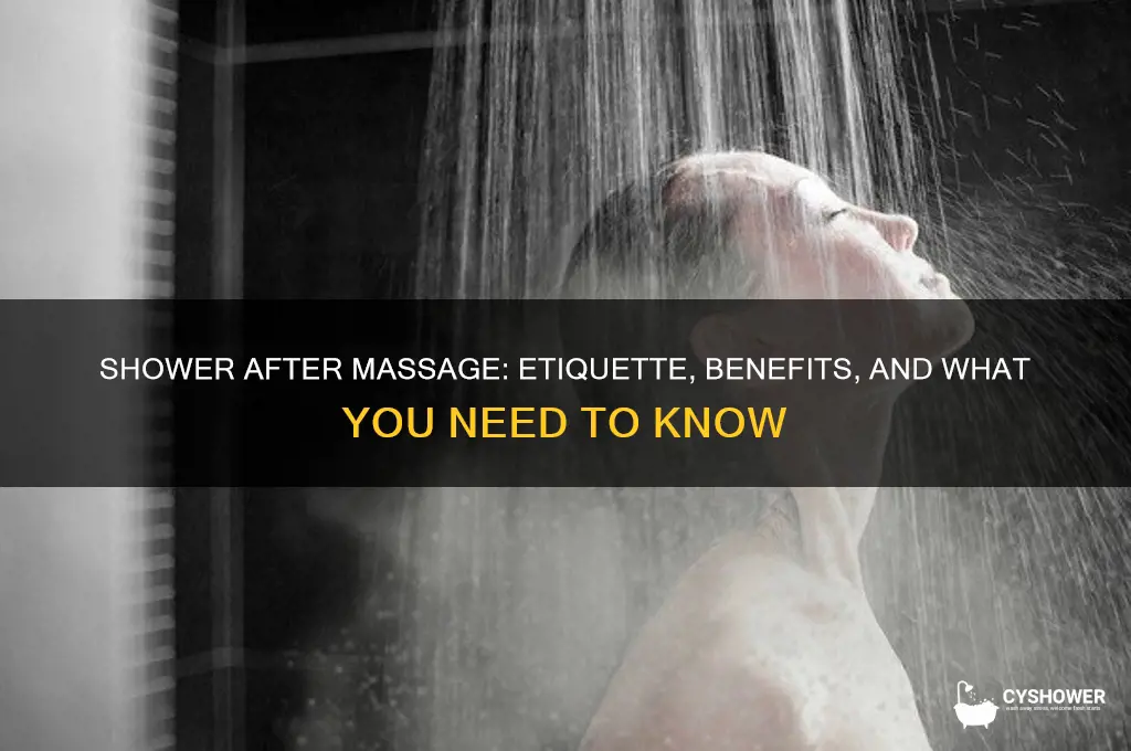 can i take shower at massage