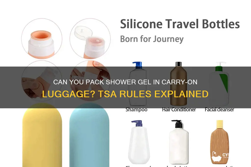 can i take shower gel on a plane