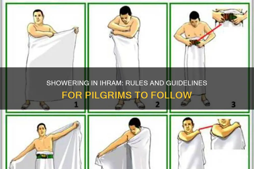can i take shower in ihram