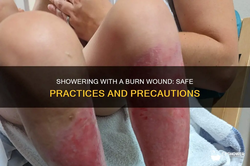 can i take shower with burn wound