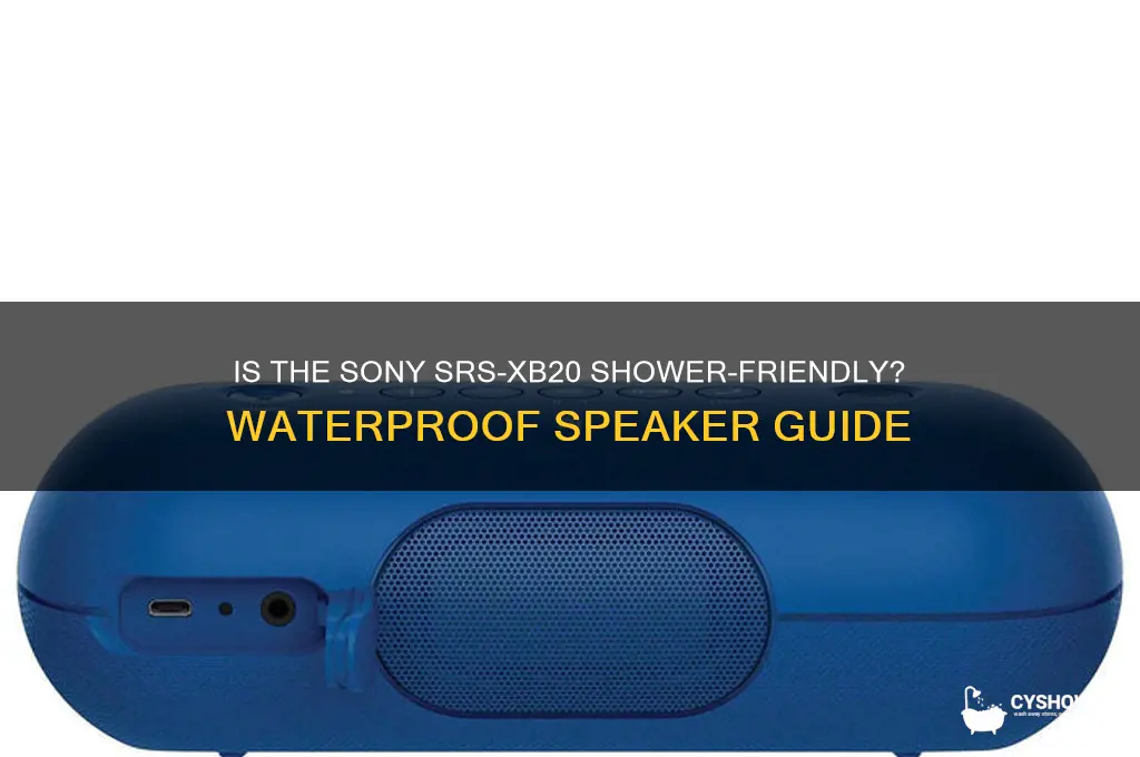 can i take the sony srs xb20 in the shower