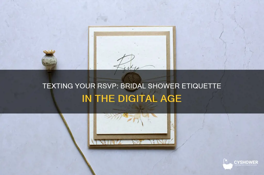 can i text rsvp to a bridal shower