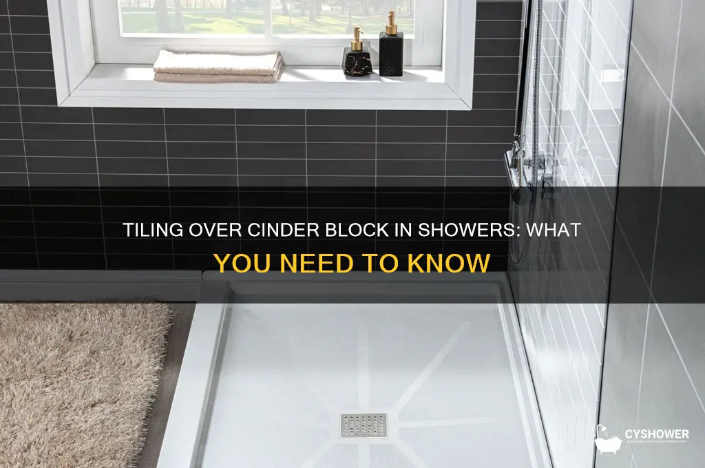 can i tile over cinder block in a shower