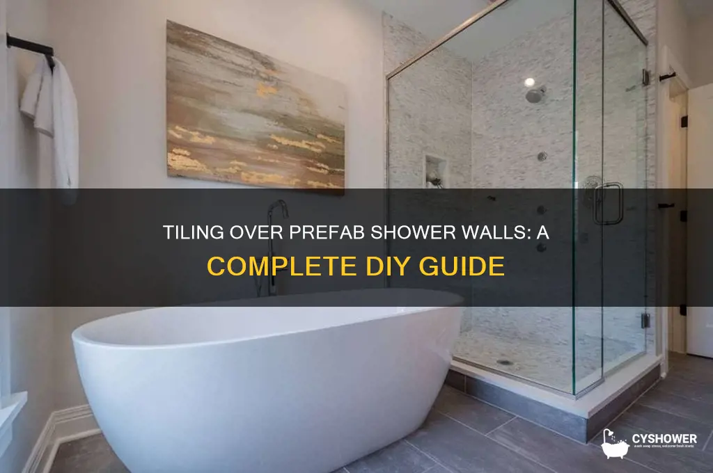 can i tile over prefab shower walls