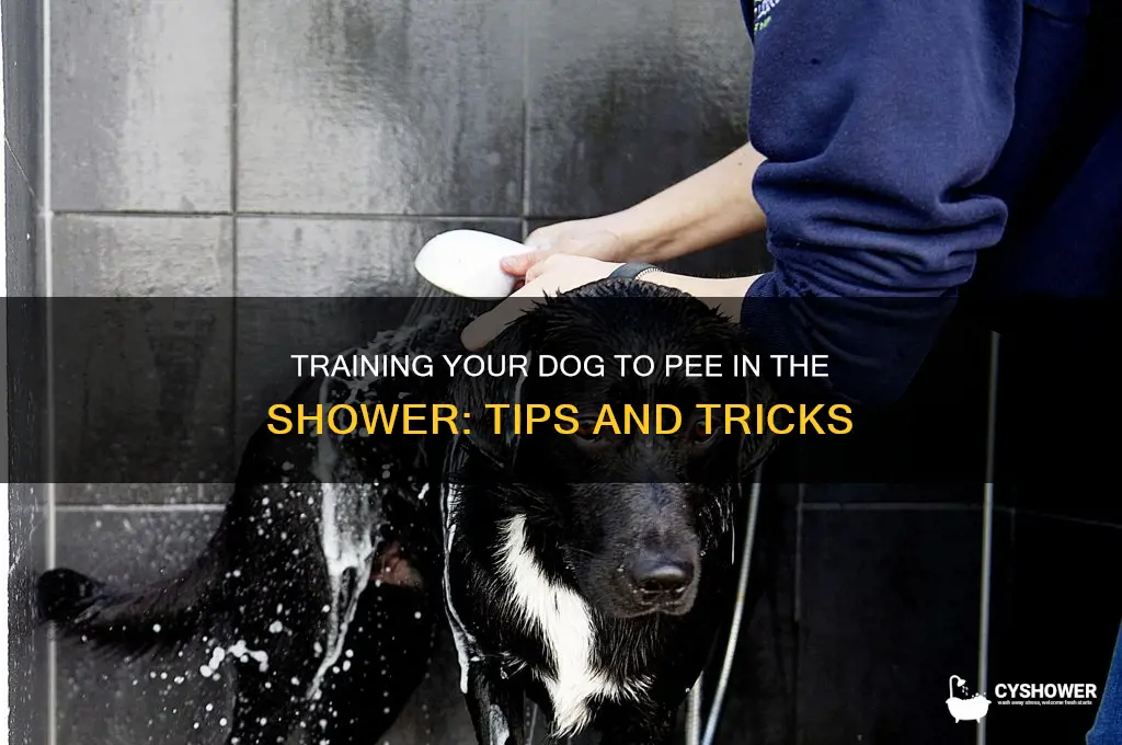 can i train my dog to pee in the shower