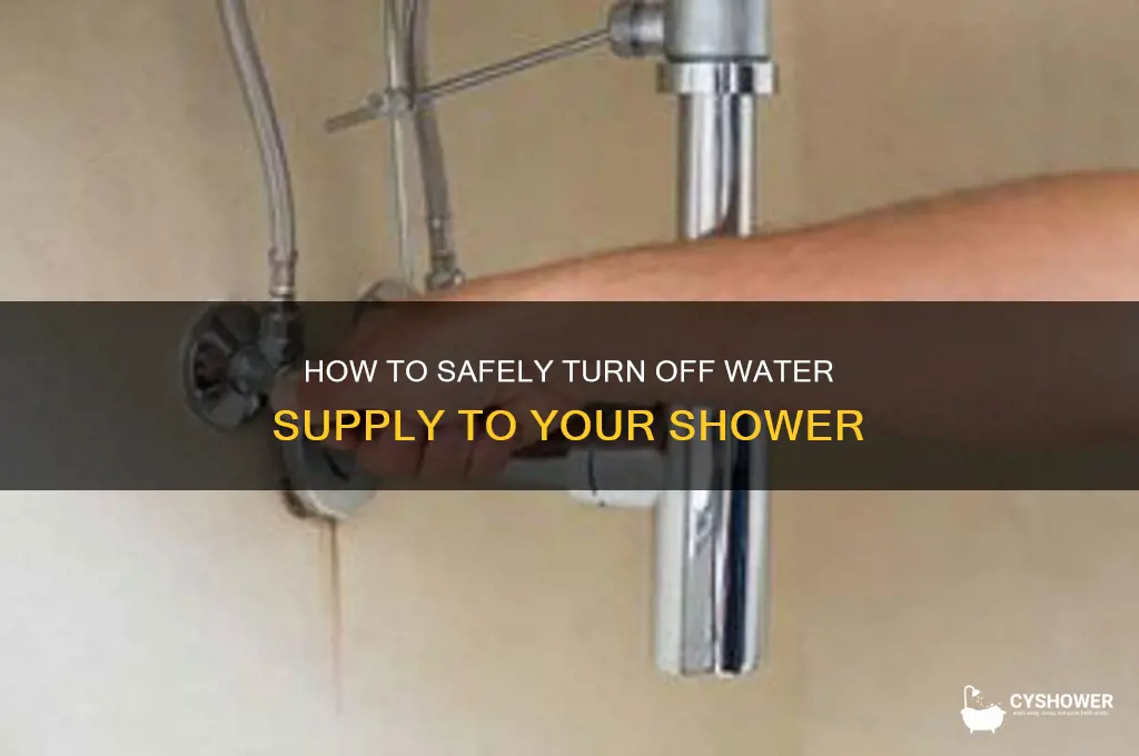 can i turn off water supply to shower