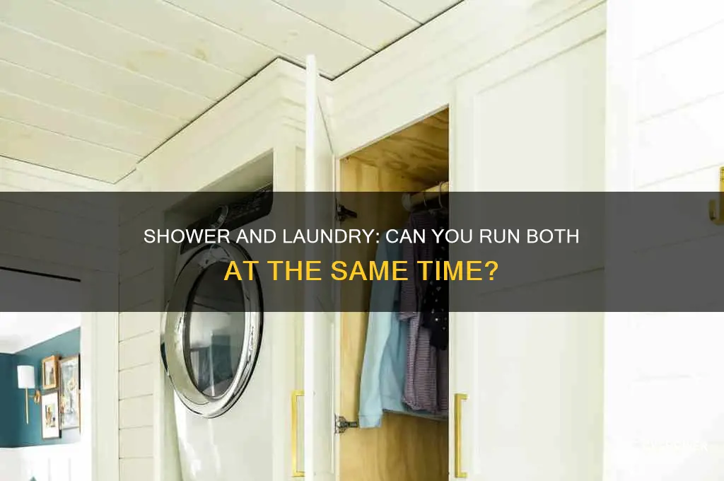 can i turn on the washing machine while i shower