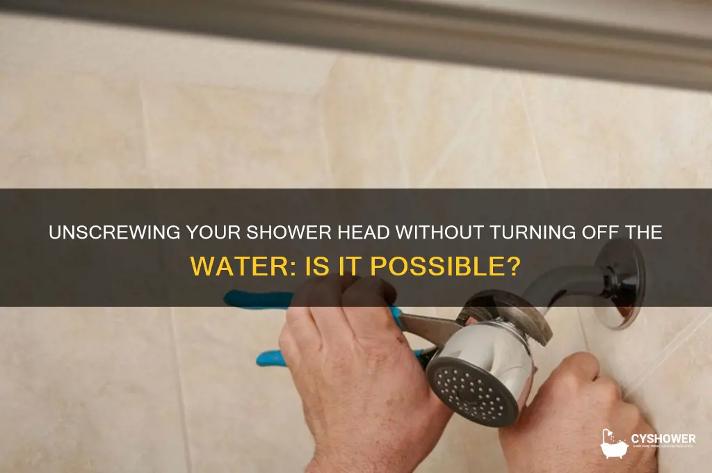 can i unscrew shower head without turning off water
