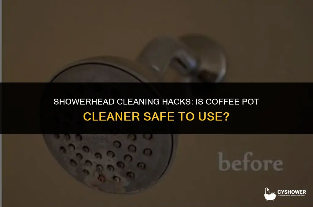 can i use coffee pot cleaner on handheld shower