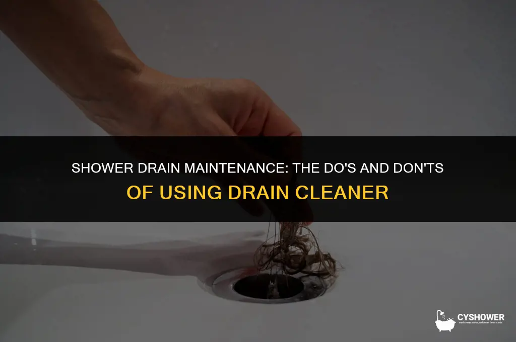 can i use drain cleaner in my shower
