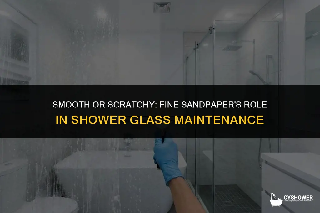 can i use fine sandpaper on shower glass