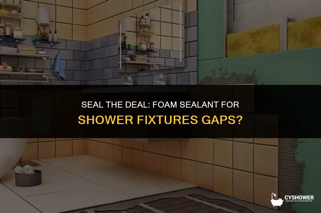 can i use foam sealant for gaps in shower fixtures