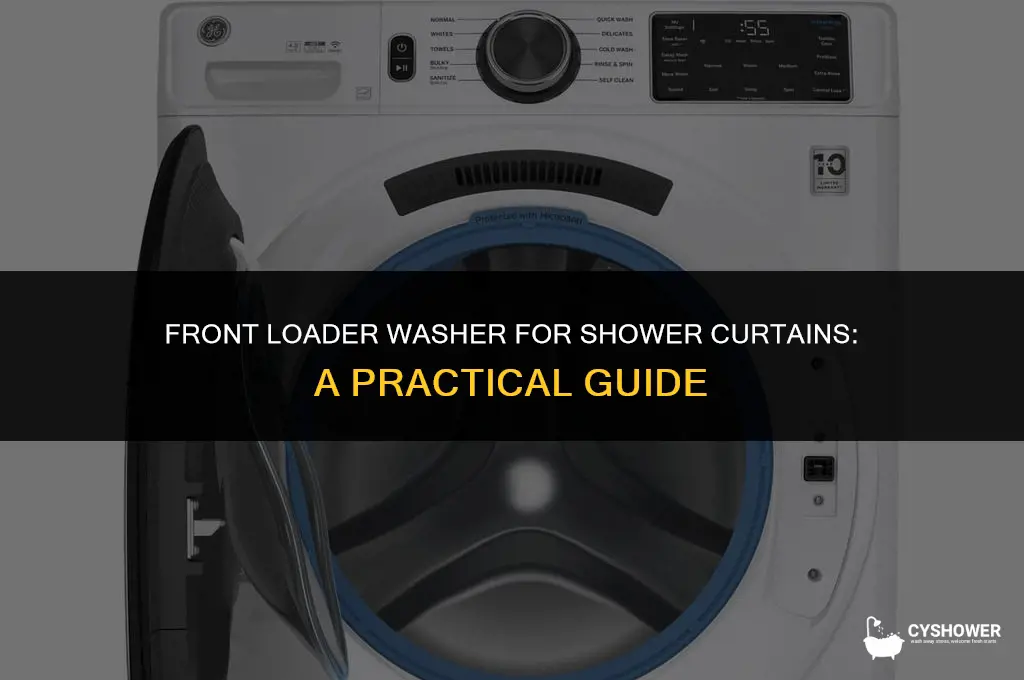 can i use front loader washer for shower curtain