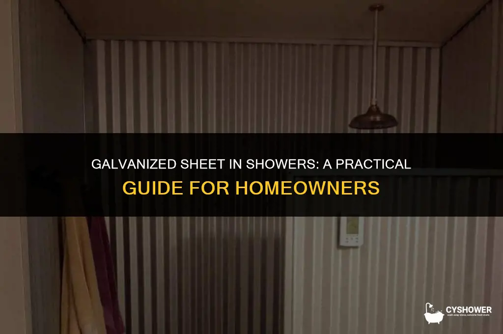 can i use galvenised sheet in my shower
