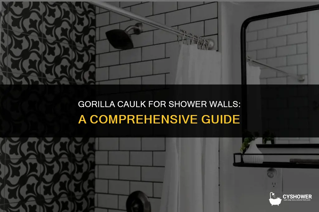 can i use gorilla caulk on shower walls