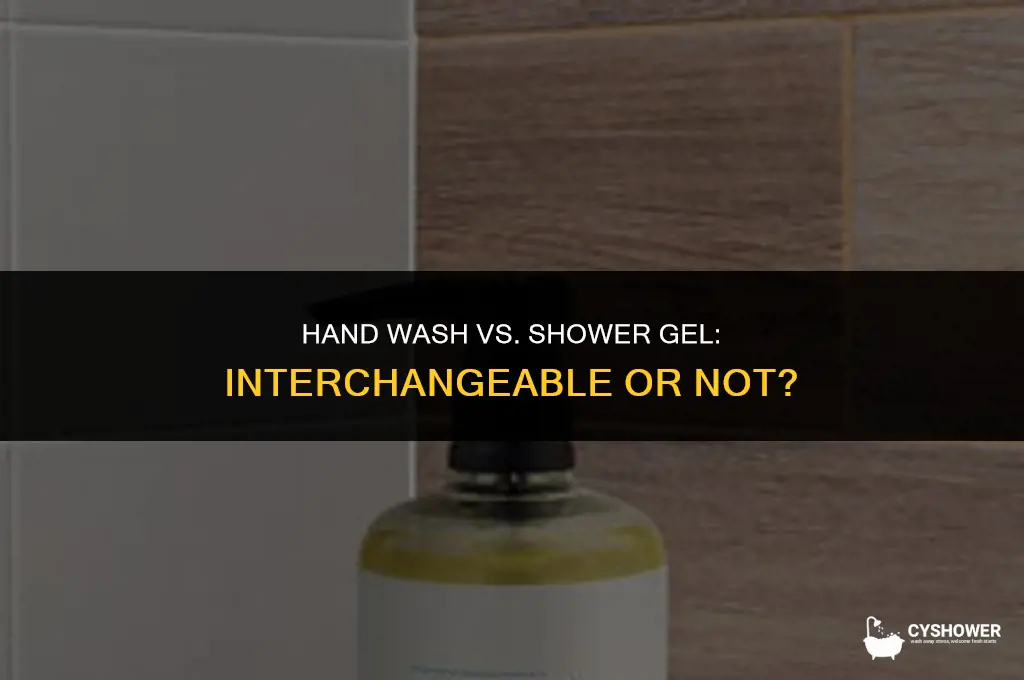 can i use hand wash as shower gel