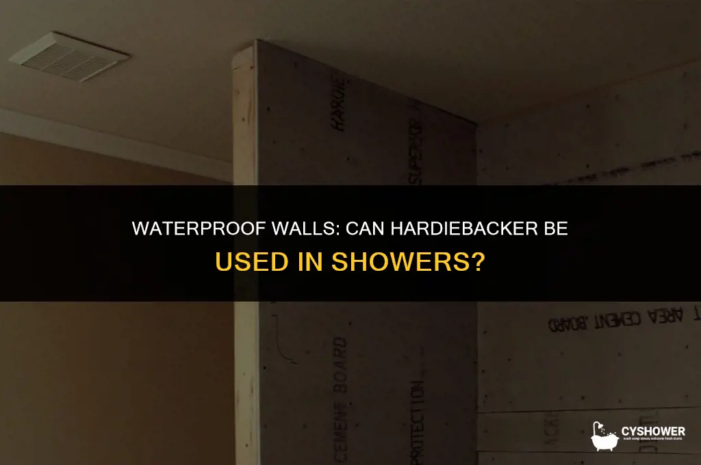 can i use hardibacker in a shower