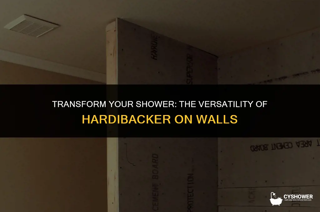 can i use hardibacker on shower walls
