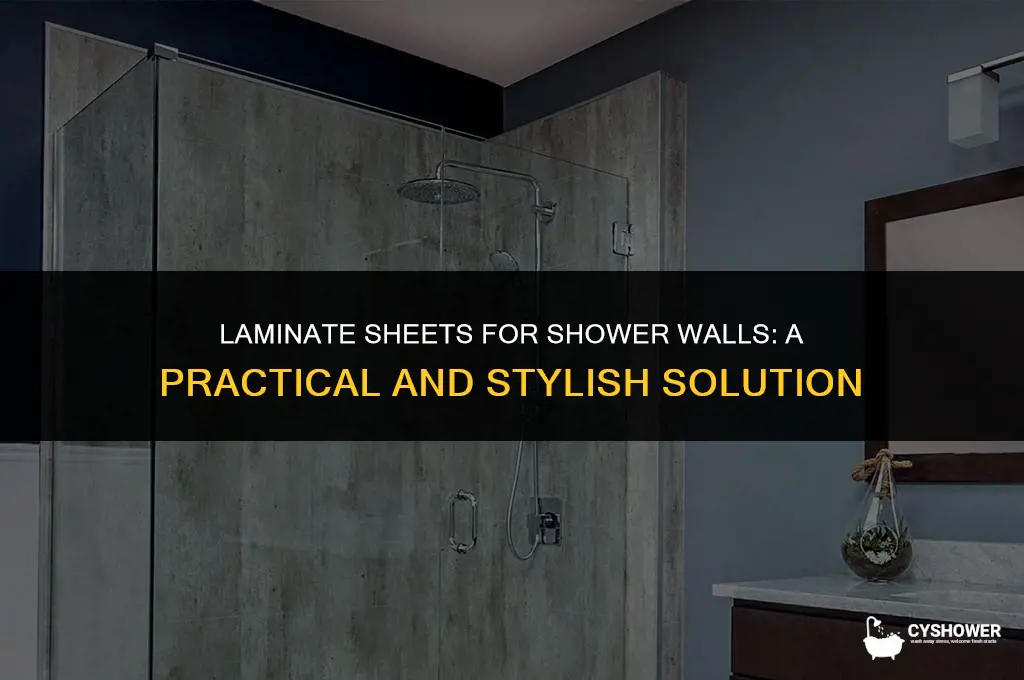 can i use laminate sheets for shower walls