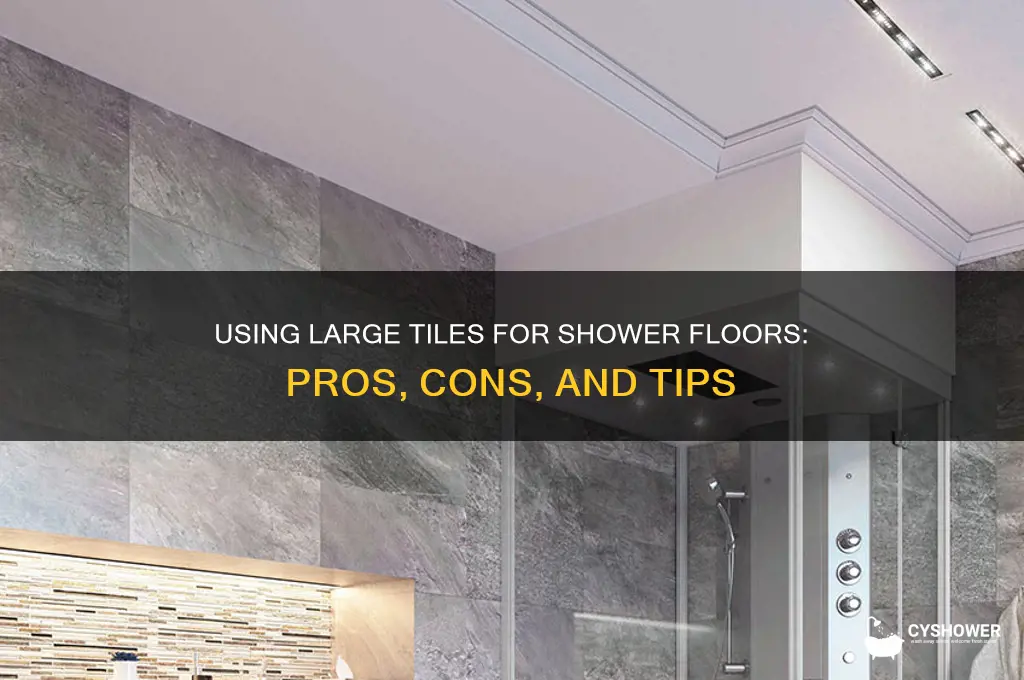 can i use large tile for shower floor