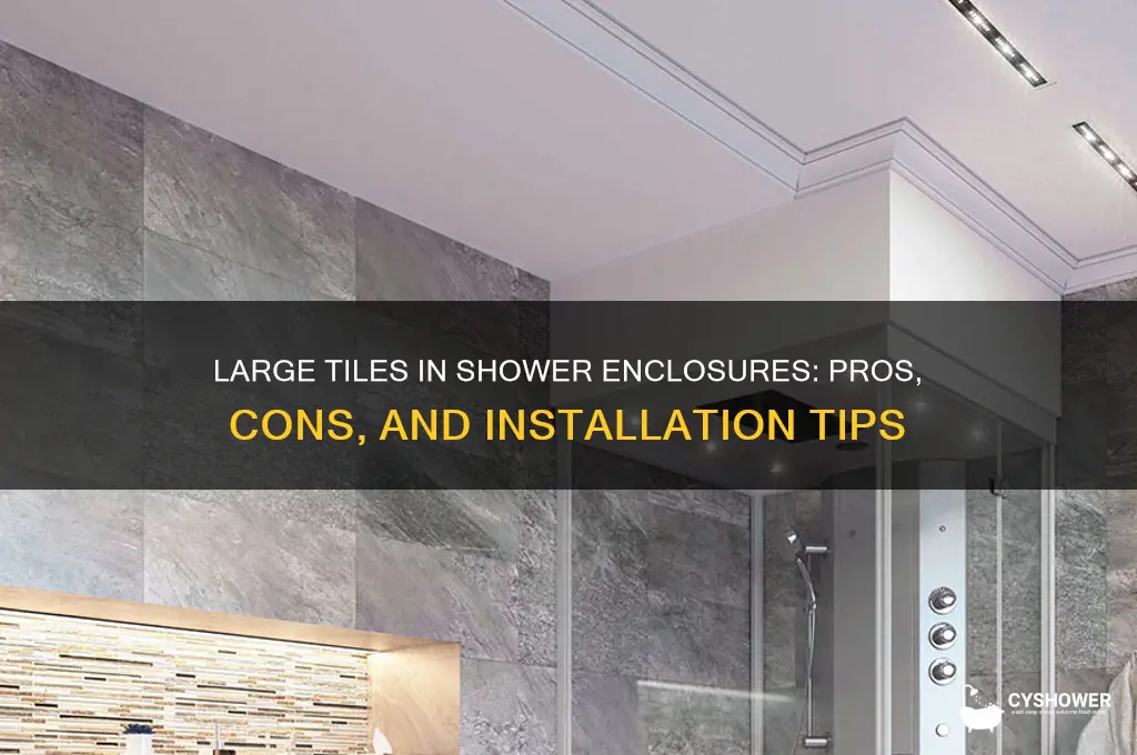 can i use large tiles in a shower enclosure