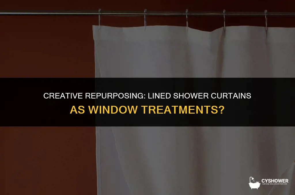 can i use lined shower curtains for curtains