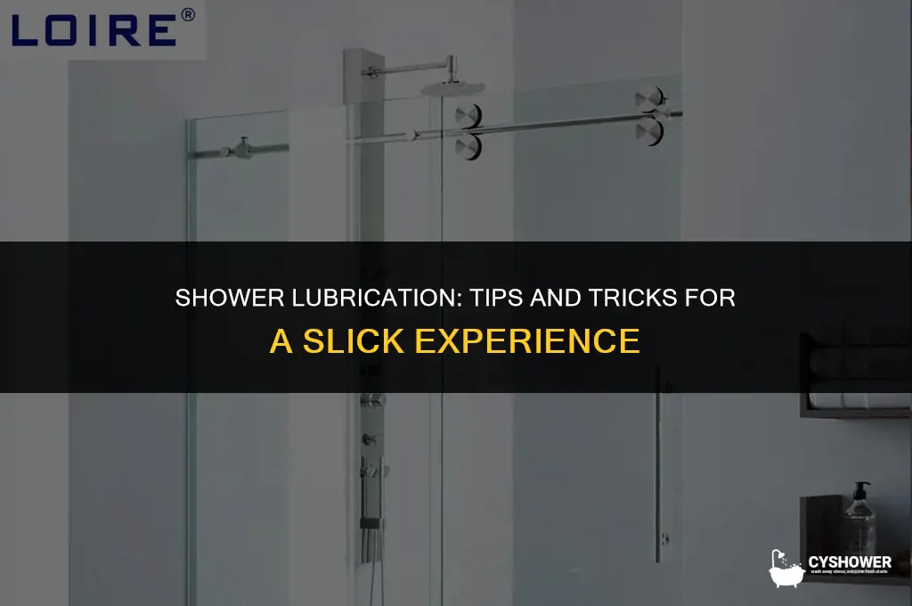 can i use lube in the shower