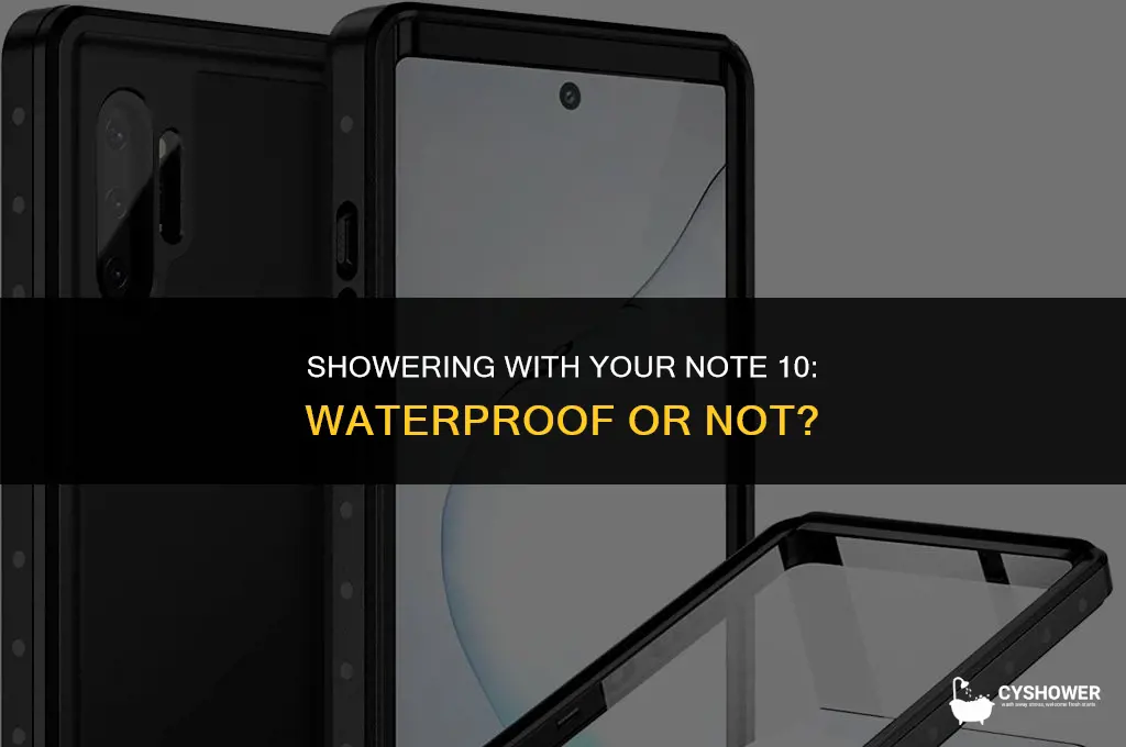 can i use my note 10 in the shower