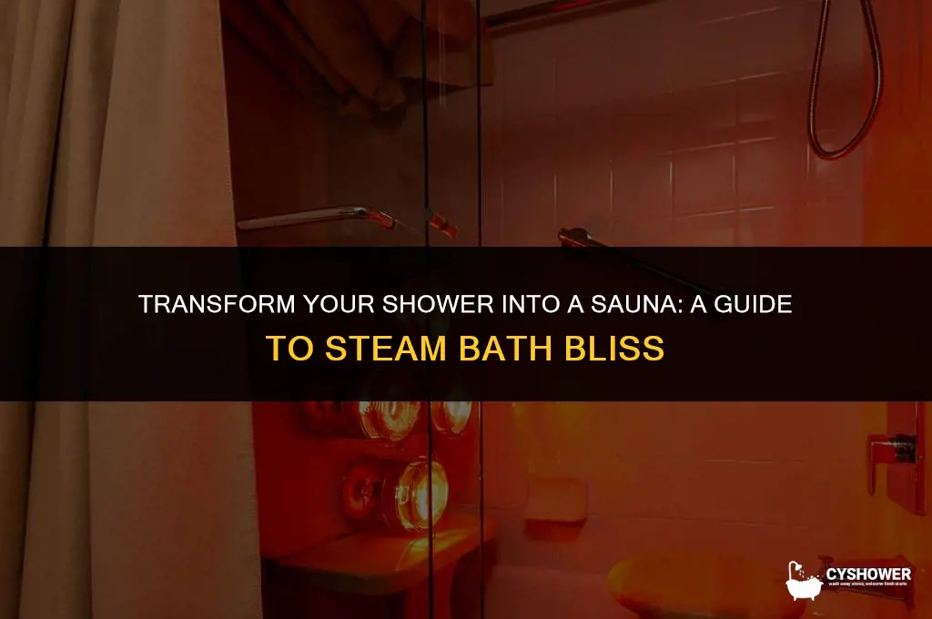 can i use my shower as a sauna