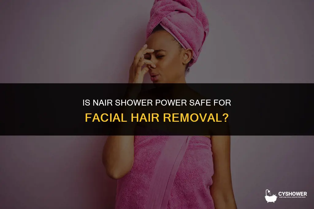 can i use nair shower power on my face