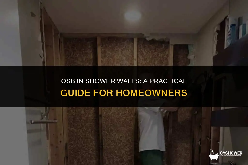 can i use osb in shower walls